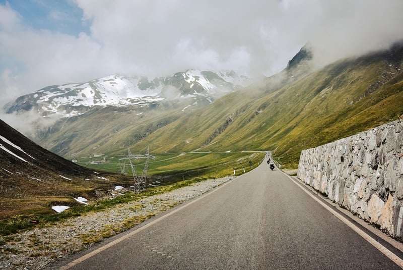 Road with obstacles